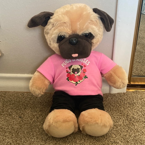 Build-A-Bear Other - Build A Bear Love Pug with outfit
